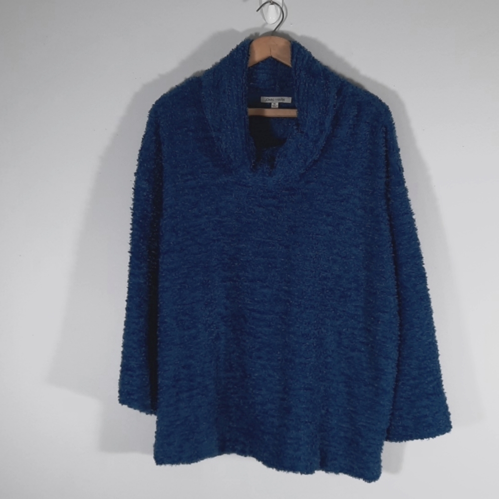 NWT JOHN MARK CELESTIAL BLUE(TEAL) SWEATER SZ XL